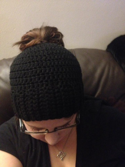 Basic Adult Messy Bun Beanie