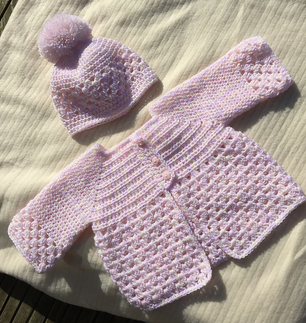 Baby Jacket and Pom Pom Beanie