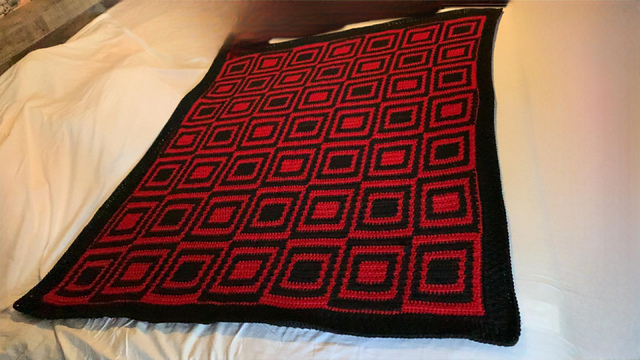 Mosaic Multi Squares Afghan