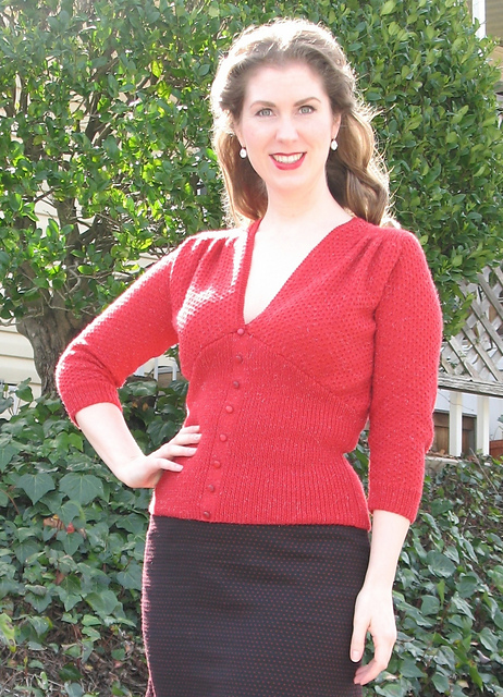 V-neck Pullover with Cardigan Look