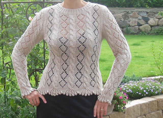 # 37 Pulli mit Spitzen und Zöpfen