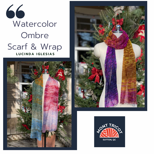 Watercolor Ombre Scarf & Wrap