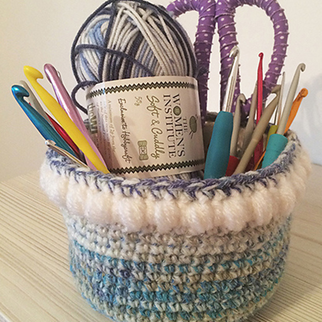 Fair Isle Crochet Basket