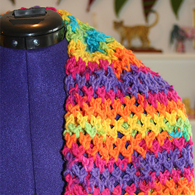 Crochet Rainbow Scarf