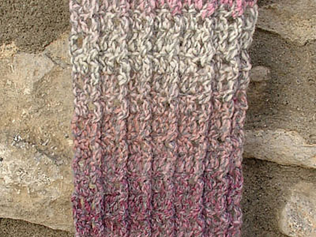 Ribbed Crochet Scarf