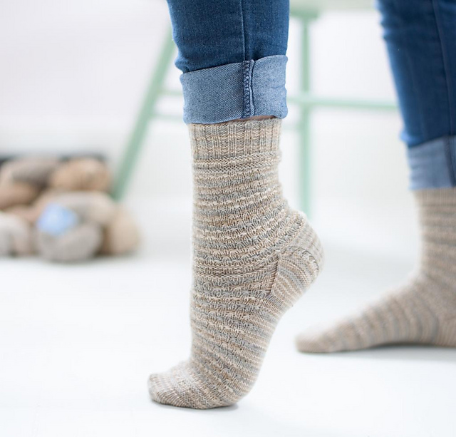 Smocked Guernsey Socks