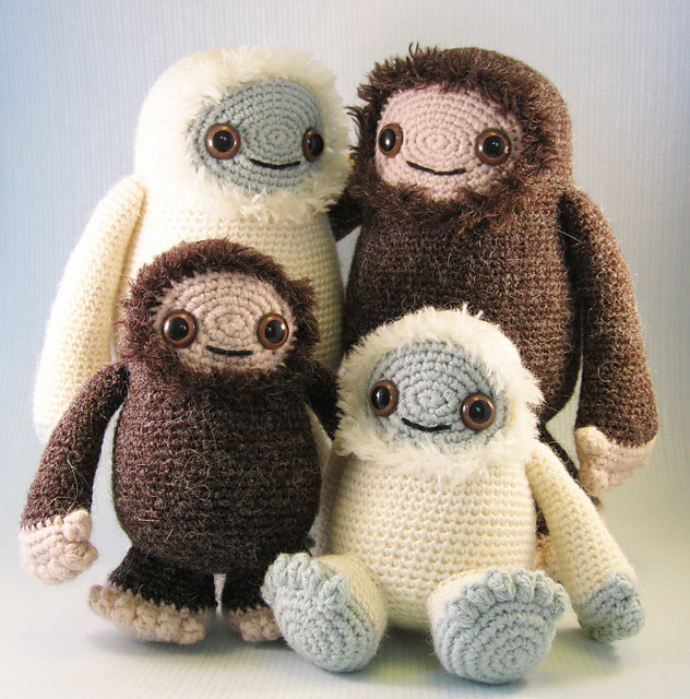 Yeti and Bigfoot Amigurumi