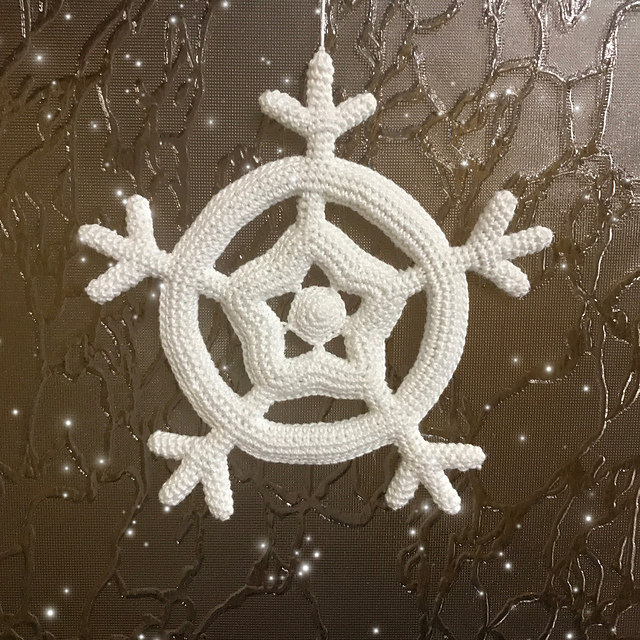 Snowflake frosty ornament