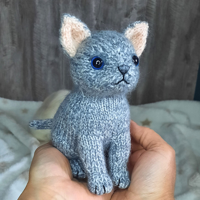 Realistic Sitting Kitten