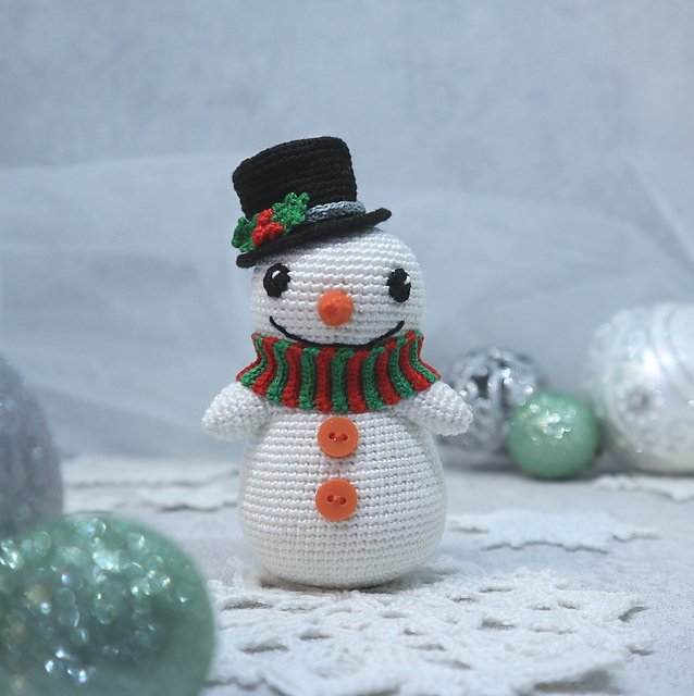 Chubby Snowman in hat