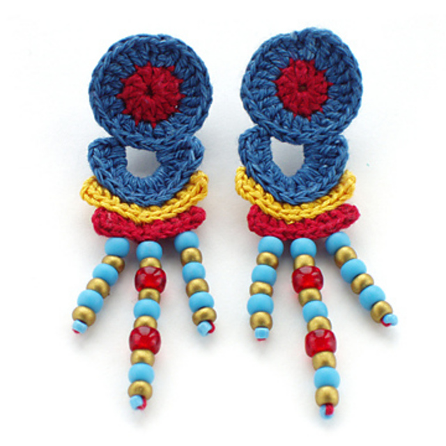 Denim earrings