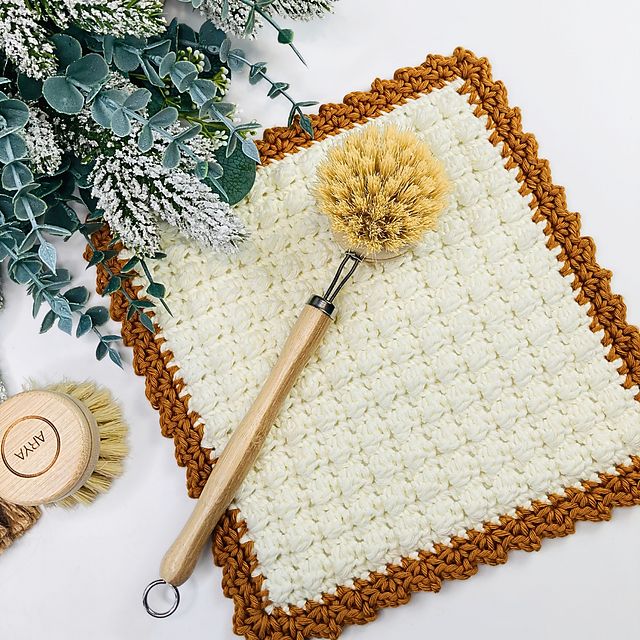 Gilded Snowberry Dishcloth