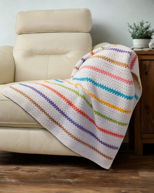 Dolly Stripe Baby Blanket