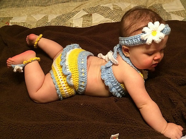 Halter Top, Bloomers, Sandals and Headband Set