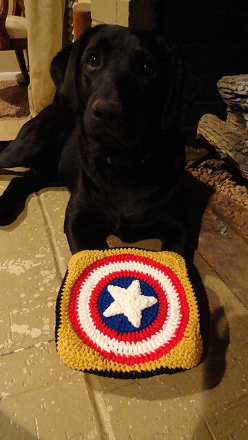 Captain America Shield Granny Square