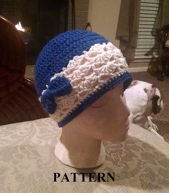 Three Shell Row Flapper Hat