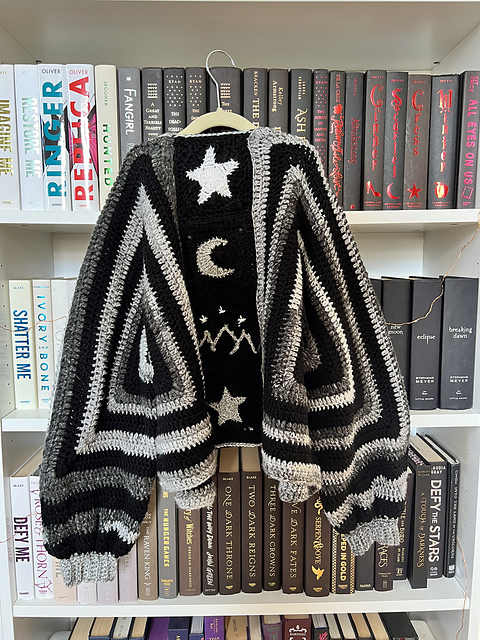 Ravelry: Night Court Hexagon Cardigan pattern by Luna Ballard