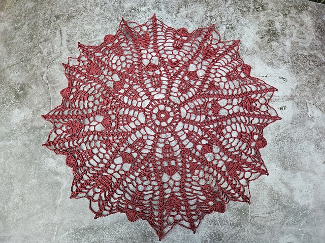 Funeral of Hearts Doily