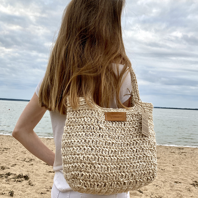 Crochet Beach Jute Bag White Jute Bag