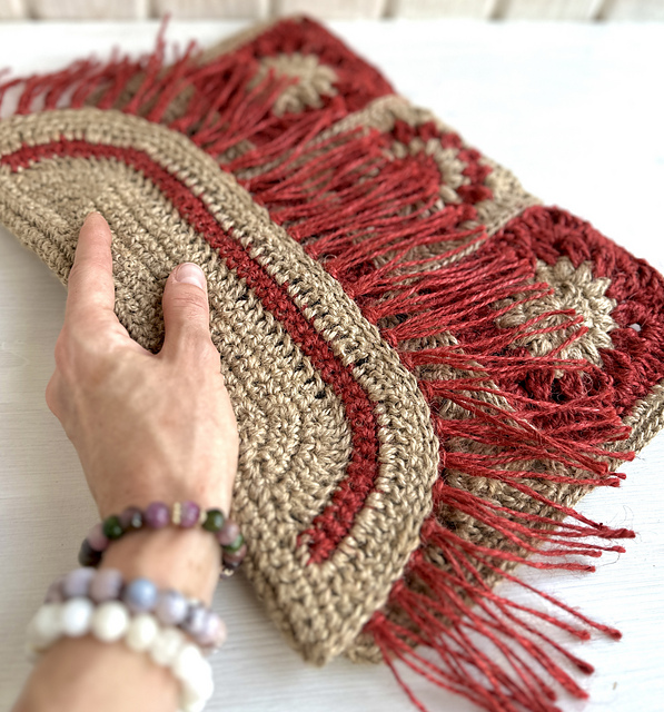 Red Sunburst Clutch