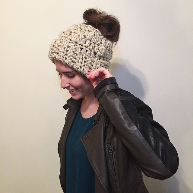 Bobble Bun Beanie