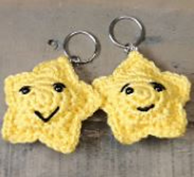 Ravelry: Cheeky Star keyring pattern by Kat Witherall