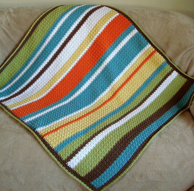 Textured, Random Striped Blankie