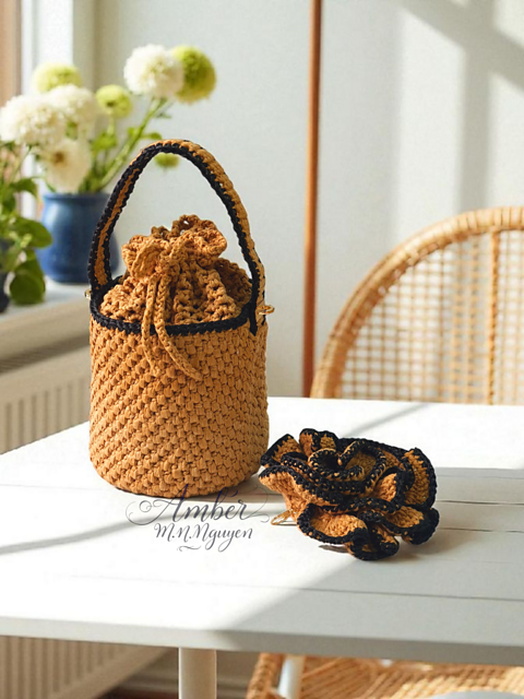 Riviera Rose Bucket Bag