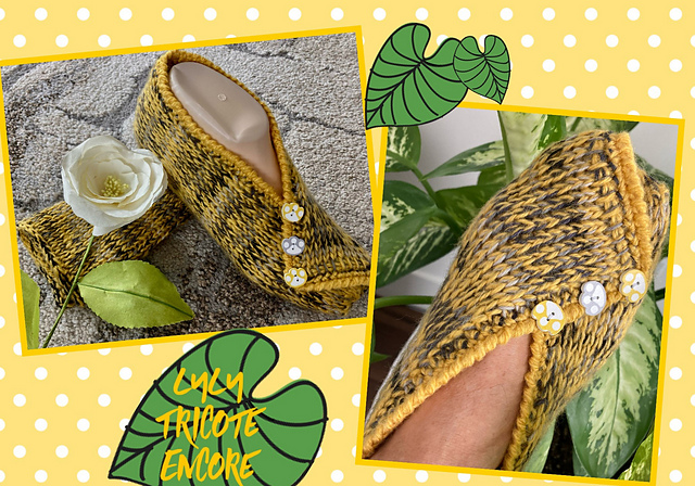 Chaussons *Petite Douceur* au crochet tunisien