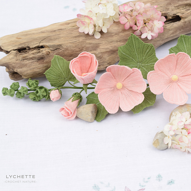 Ravelry: Hollyhock Flower pattern by Lychette Crochet Nature