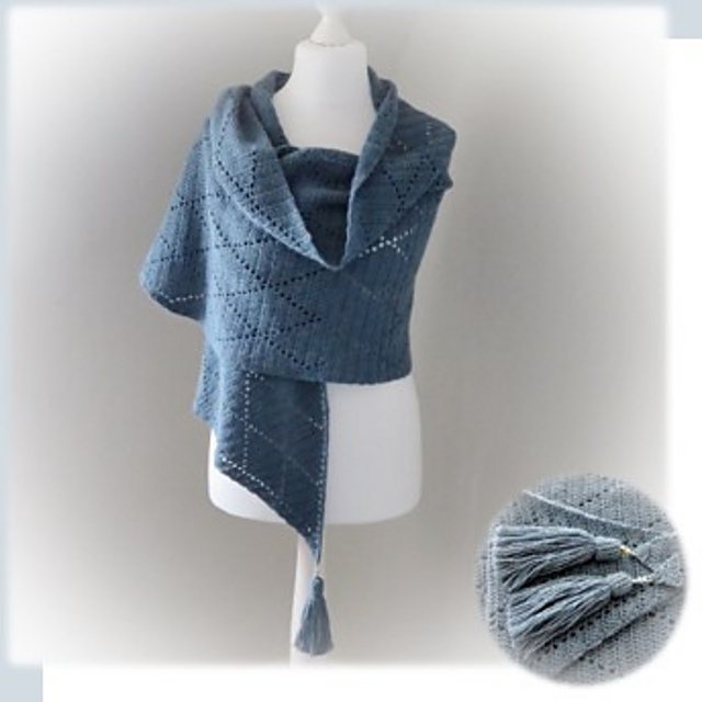 Blue Diamonds Shawl