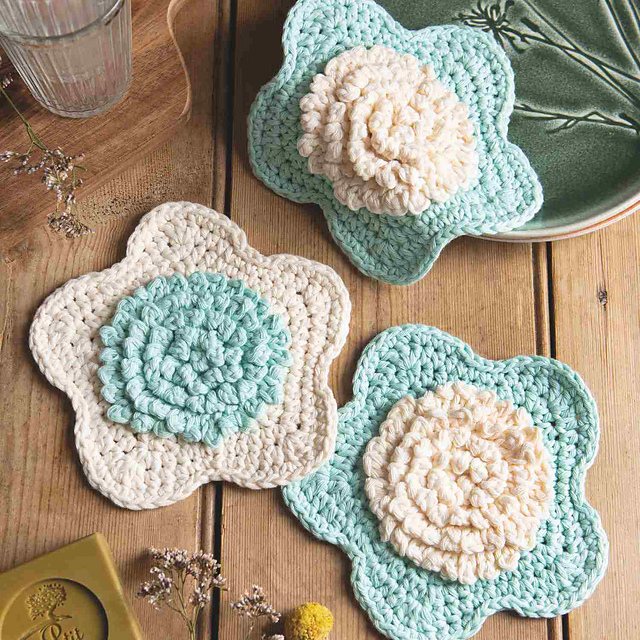 Textured Flower Scrubbies