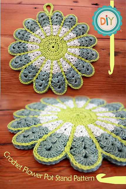 Crochet Flower Pot Stand