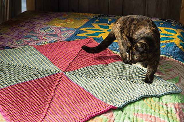 Stripy Miters Baby Blanket