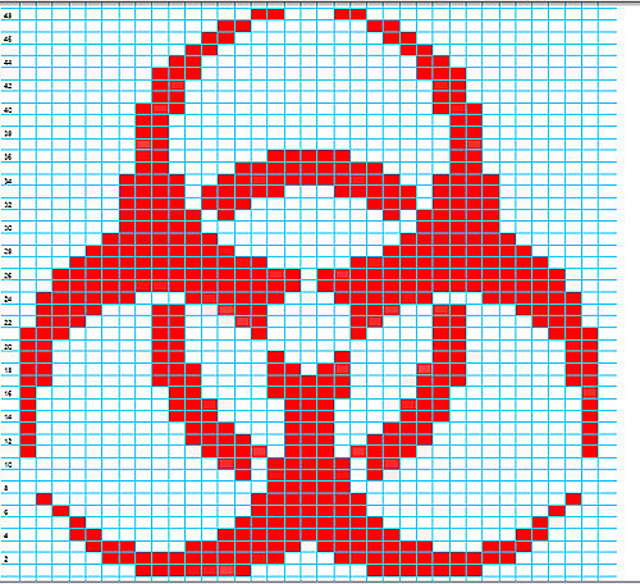 Ravelry: Biohazard Logo Chart pattern by Elizabeth Thomas