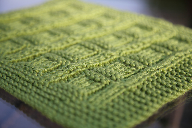 Green Mama Squares blanket