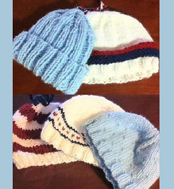5 EASY PIECES - Knit Newborn Hats (Circular)