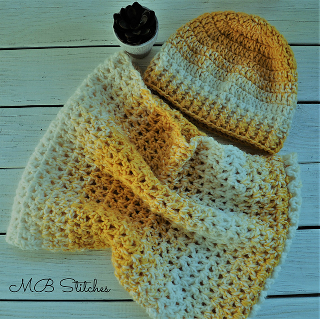 One skein Hat and Cowl Set