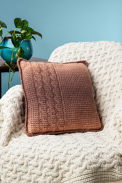 Ombre Cabled Pillow