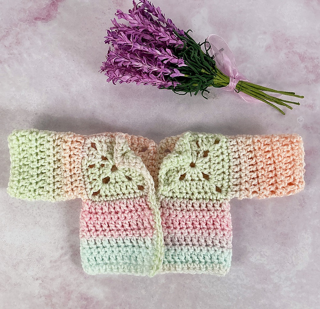 Salt Water Taffy Preemie Cardigan