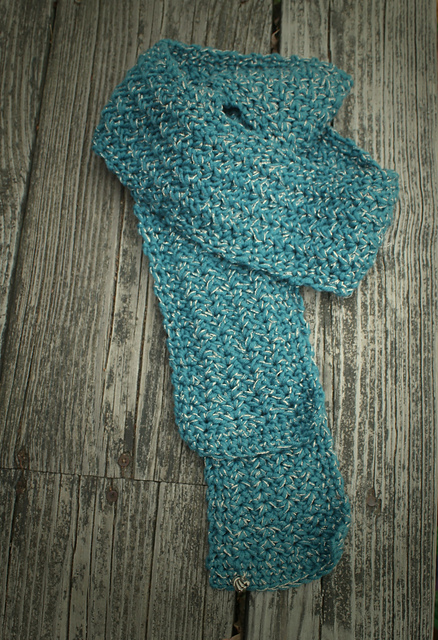 Shimmer Stitches Crochet Scarf