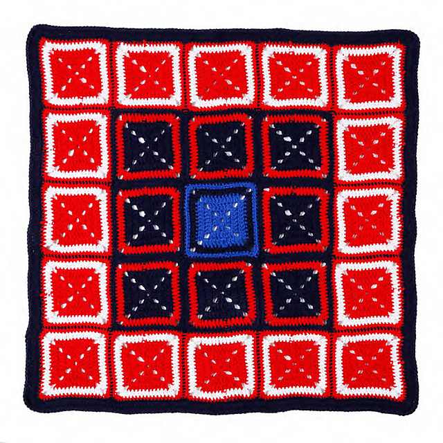 Granny Square Block For Stocking
