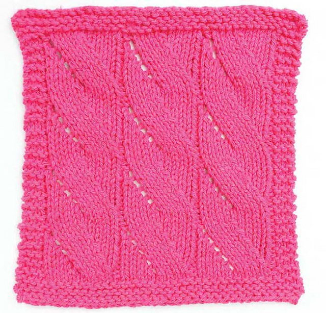 Faux Cable Washcloth