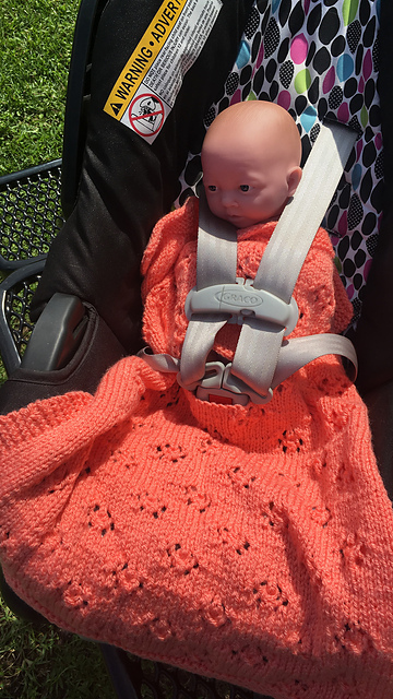 Two Infant Car Seat Blankets to Knit