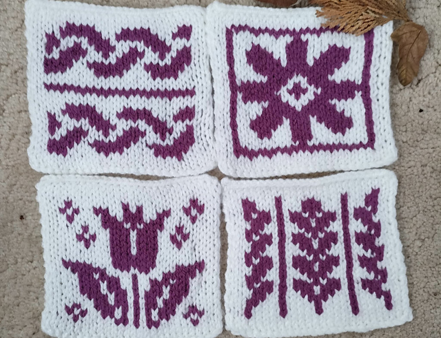 Vintage Norwegian tiles 2knit oct