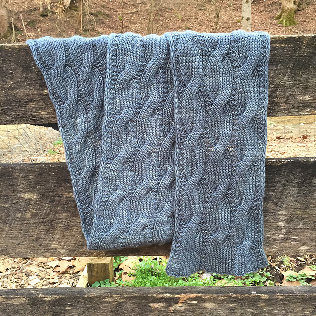 Goat Whisperer’s Reversible Cabled Scarf