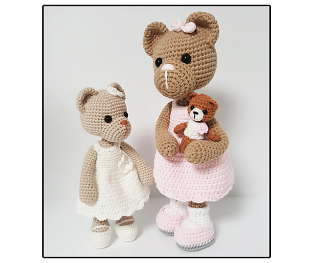 amigurumi bear with teddy bear