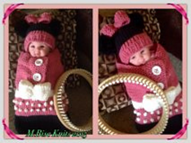 baby minnie cuddle sack