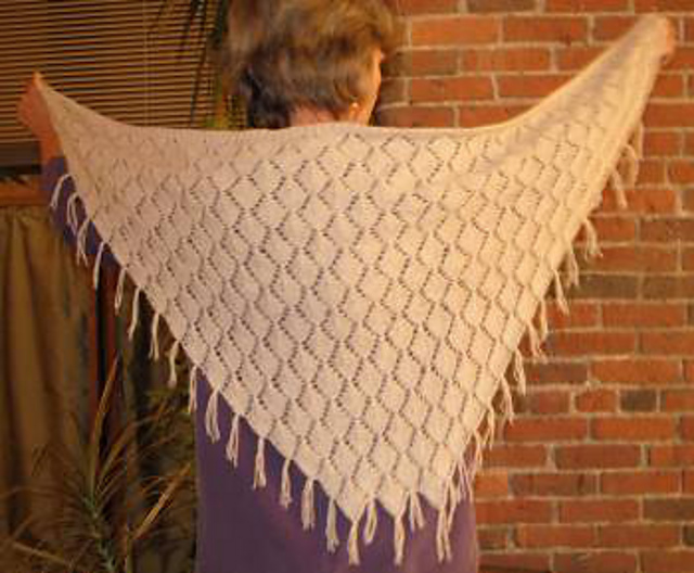 Triangular Falling Leaf Shawl