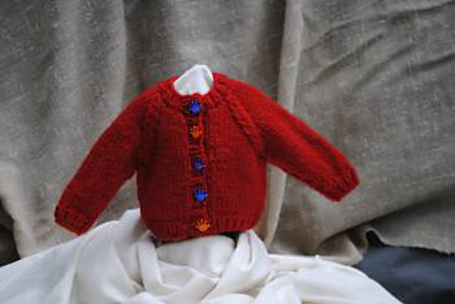 18’ Doll’s Raglan Sleeve Cardigan